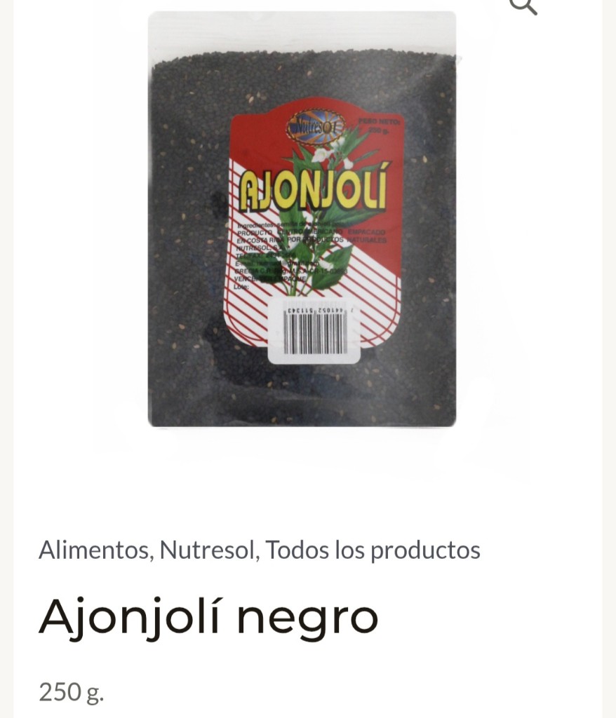 Semilla de Ajonjoli negro 250g