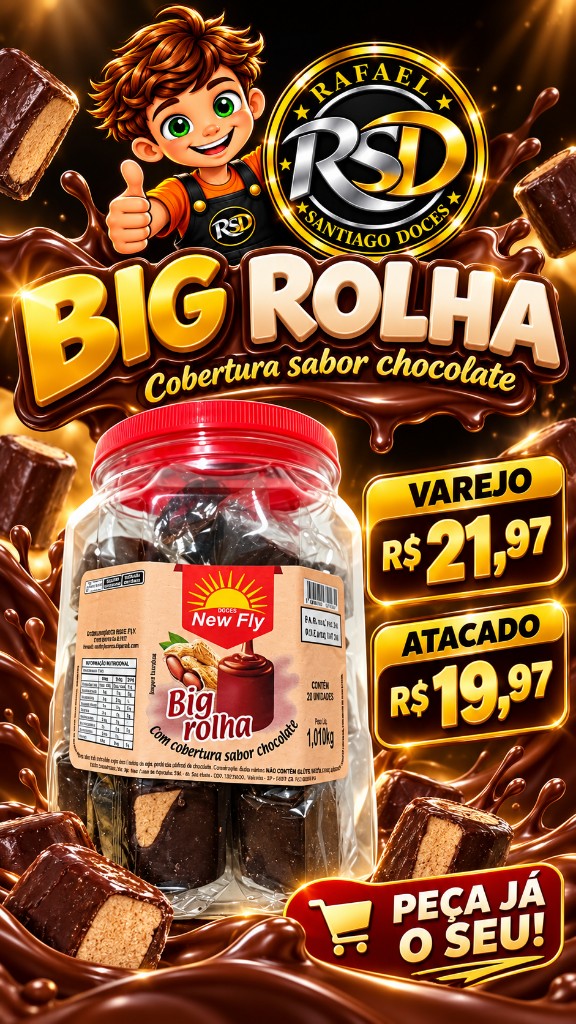 b.Rolhão com Chocolate 20un