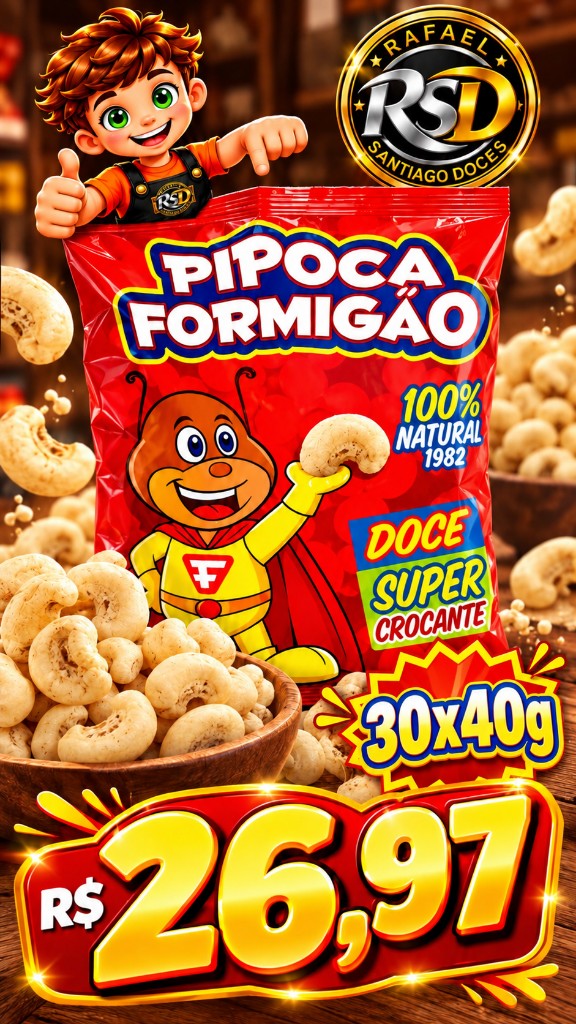 Pipoca Formigão 30x40g