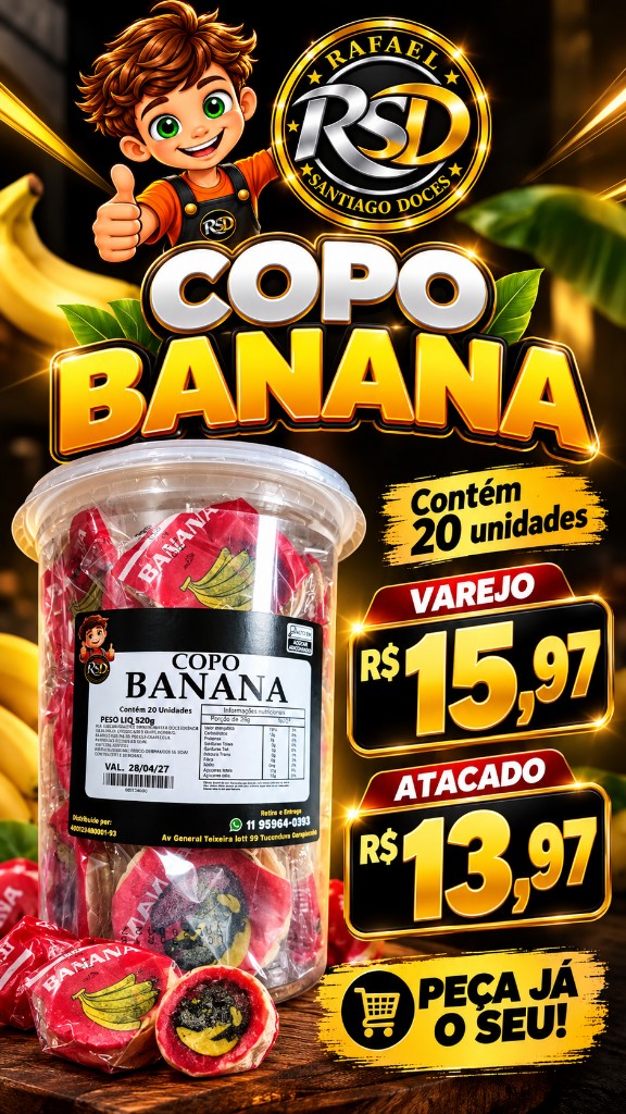 a Copo  Banana 20un