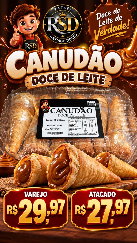 Canudão de LEITE 18un