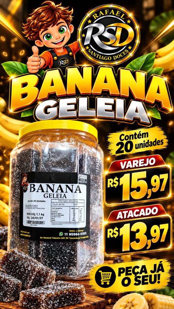 a.Geleia Banana 20un