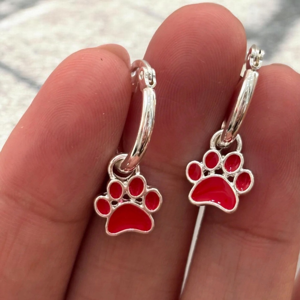 Argollitas patitas- rojas