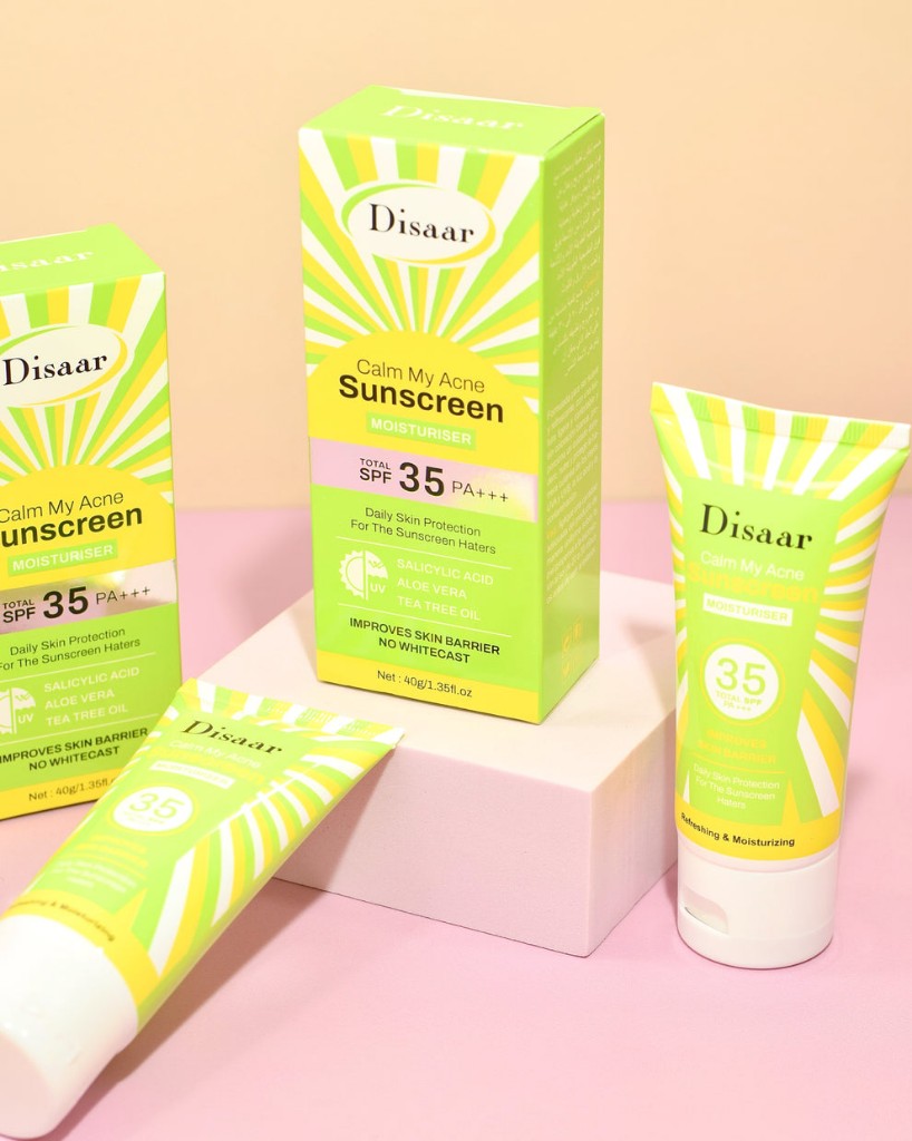 Protector solar Anti Acné - Con Aloe vera, Té Verde y Ácido Sálicilico