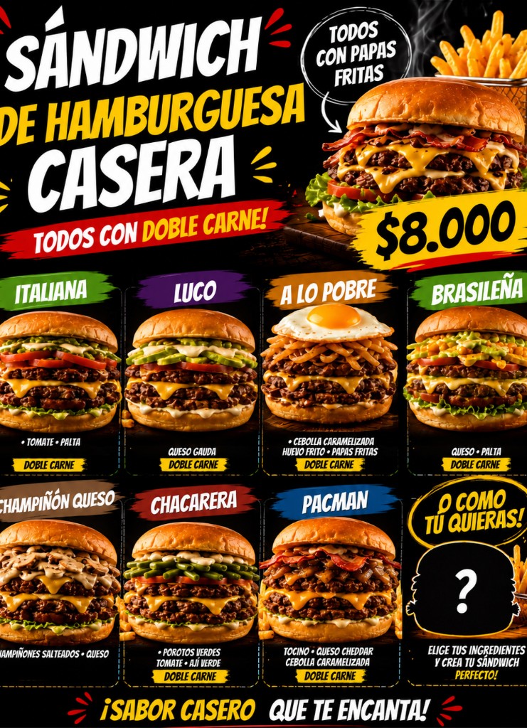 Sandwich de hamburguesa casero