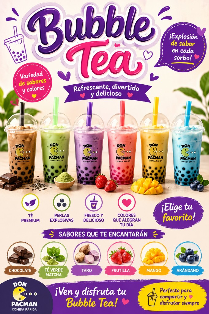 Bubble Tea Don Pacman surtido