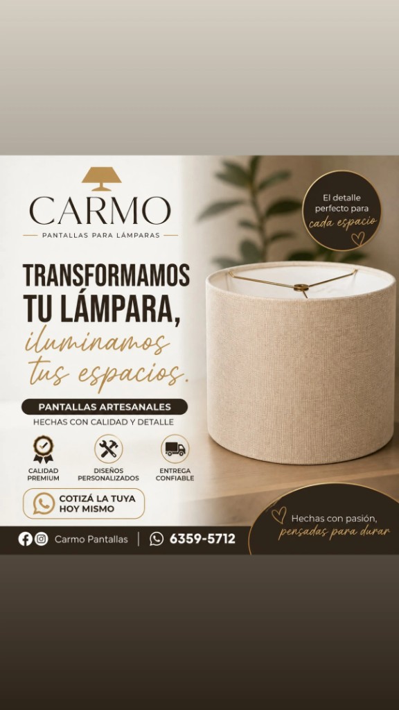 Pantalla para lámparas cilindros 25x33