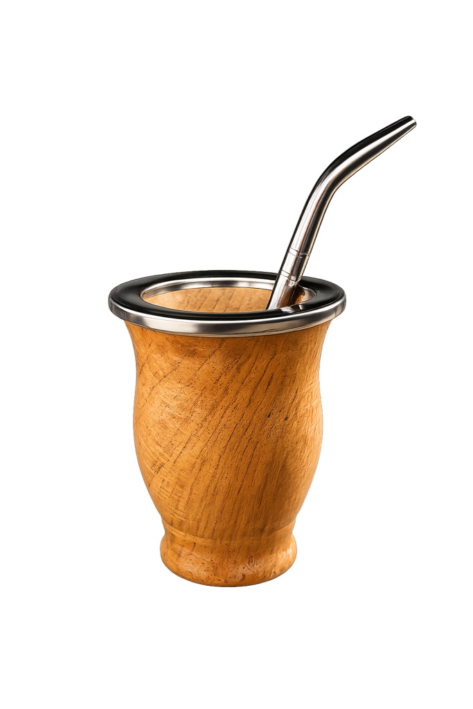Mate de algarrobo con virola grabable.