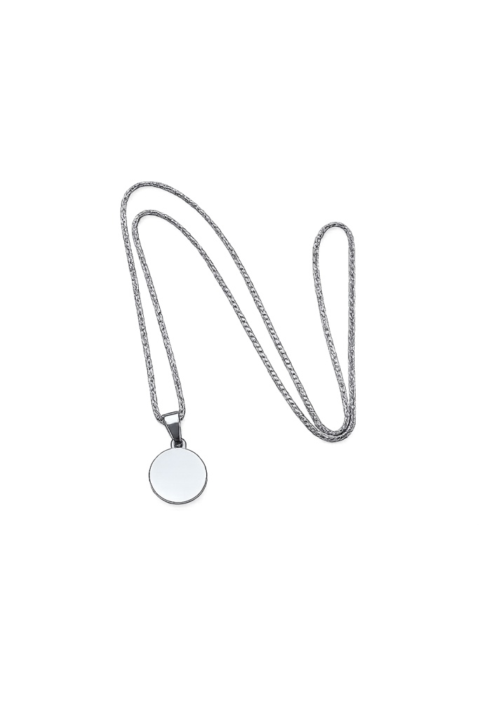 Cadenita acero quirúrgico dije circulo pequeño personalizado