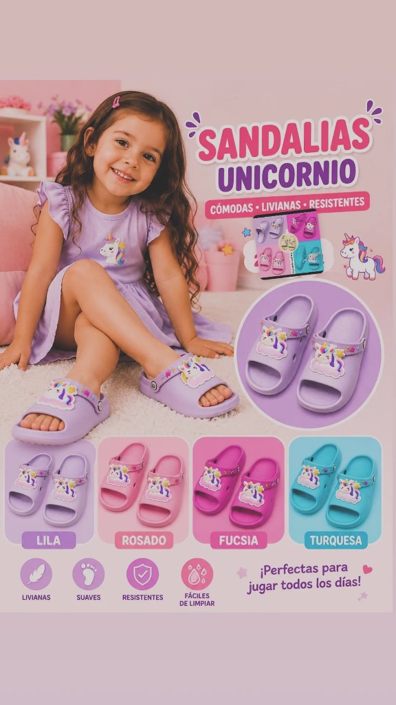Sandalias Unicornio lila