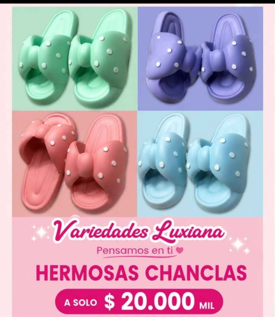 Chancletas con moño