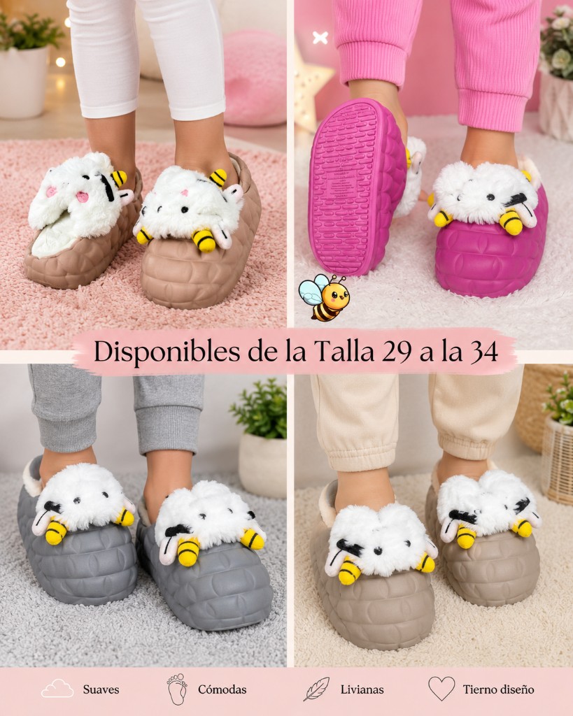 Pantuflas abeja