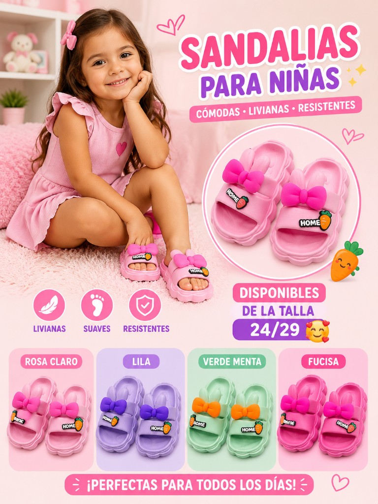 Sandalias emoji zanahoria  niñas