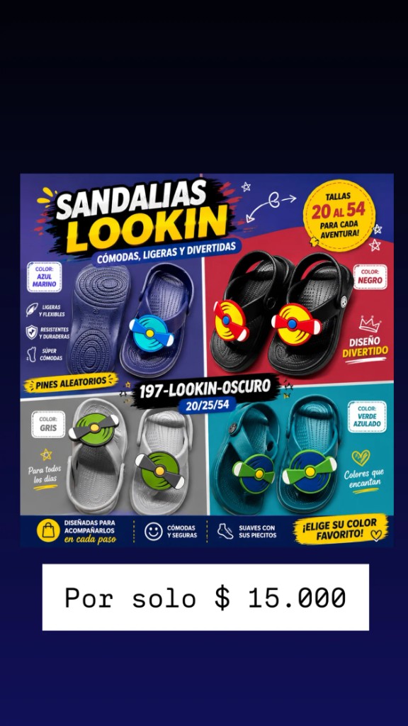 Sandalias Lookin negras