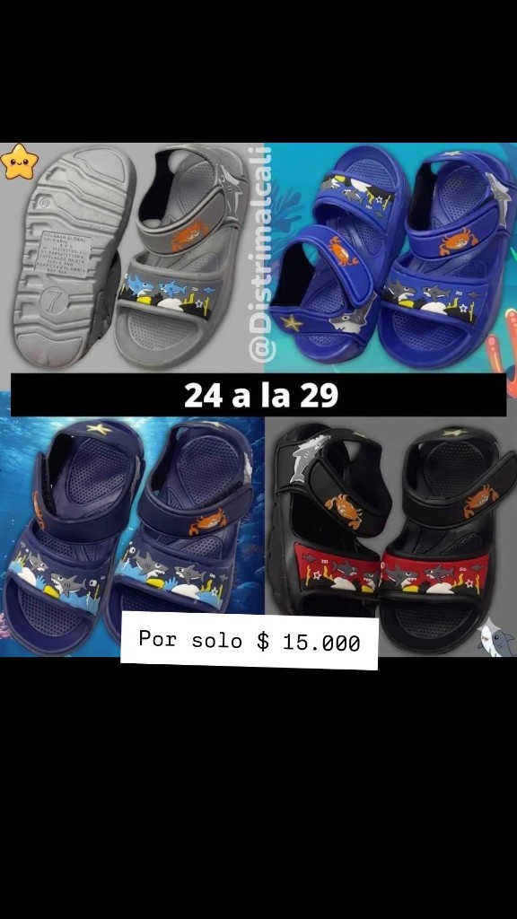 Sandalias azules infantiles