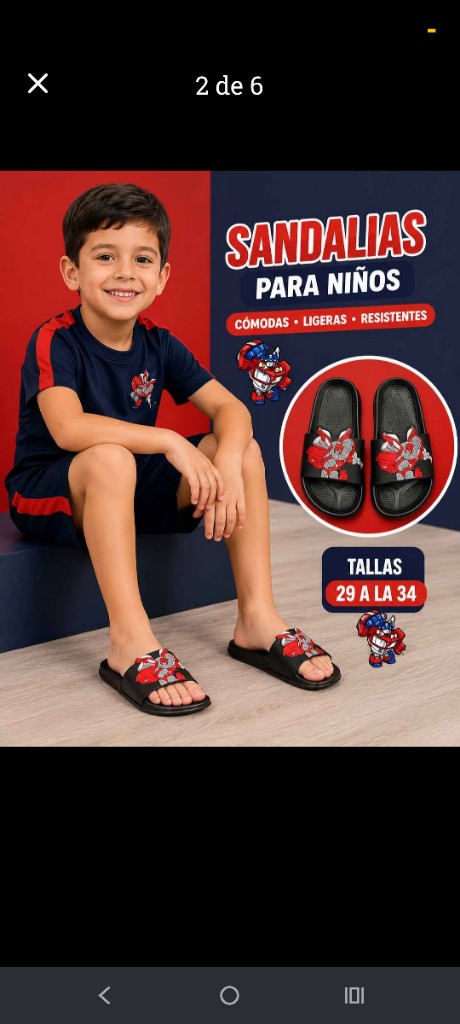 Sandalias negras para niños