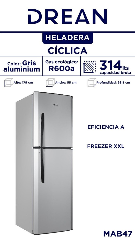HELADERA 314 LITROS