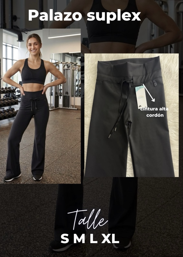 CALZAS PANTALON PALAZO SUPLEXX NEGRO 2