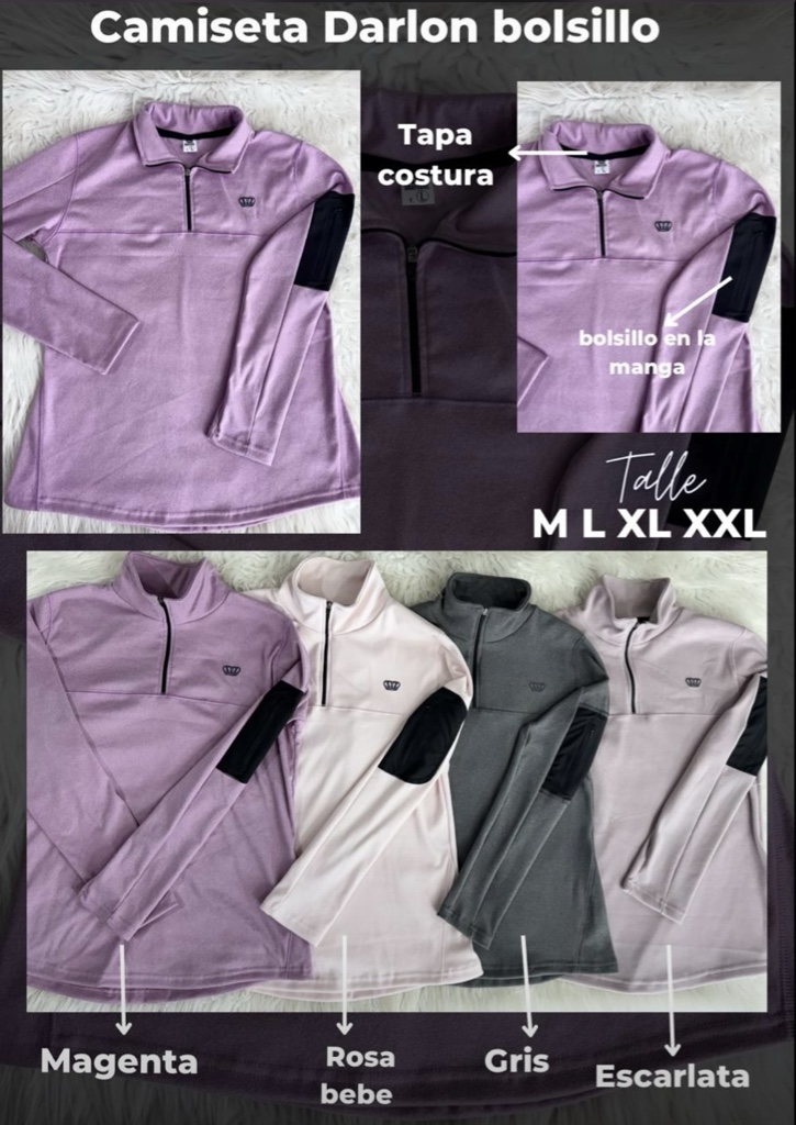 MANGA LARGA CAMISETAS DARLON TERMICAS CORONA ROSA VIEJO XXL