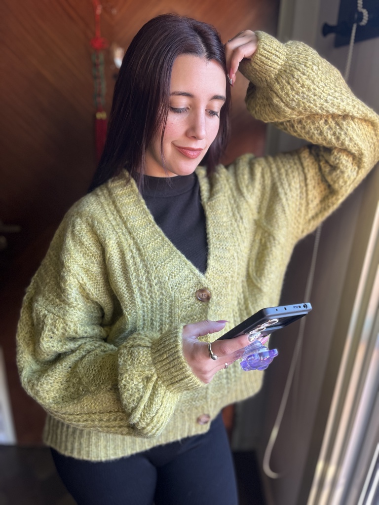 CARDIGAN MIA VERDE TALLE UNICO