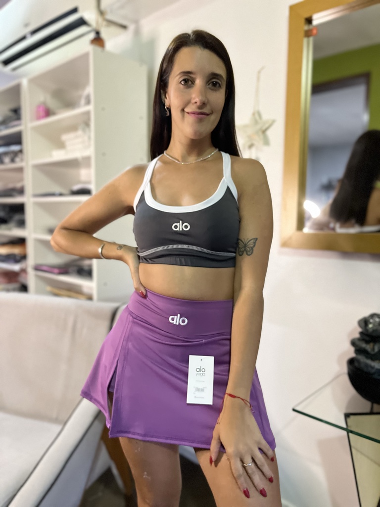 SHORT POLLERA ALO LILA M