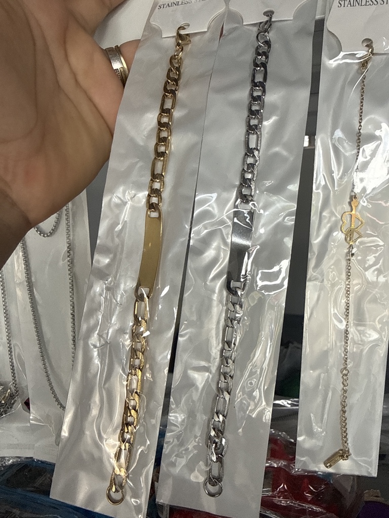 Pulsera de hombre plata y dorada