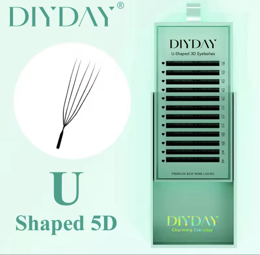 DIYDAY pestañas U Shaped 5D