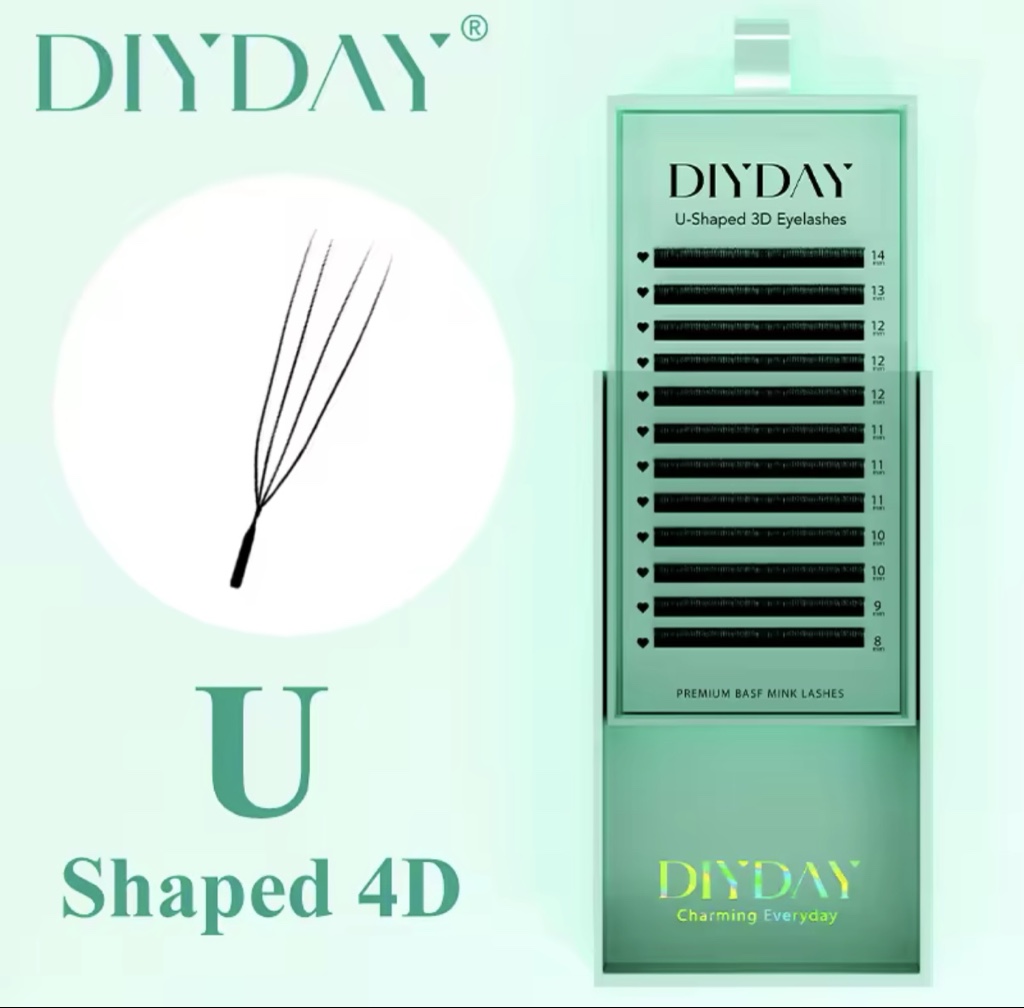 DIYDAY pestañas U Shaped 4D