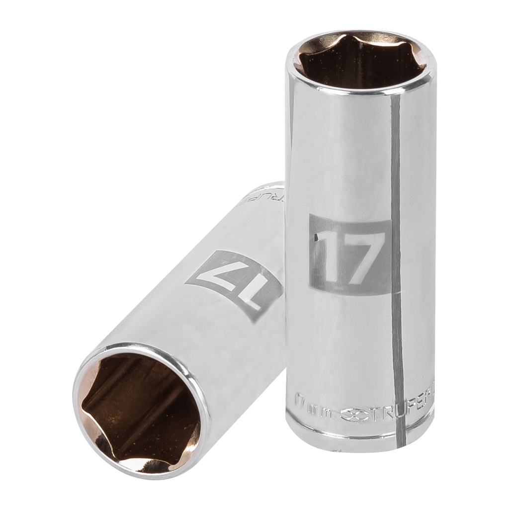 Cubo Truper 17mm x 3/8 D-5017-HM 6-puntas LARGO 13777