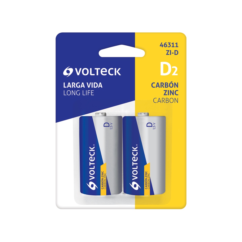 Bateria d voltech zinc zi-d 2pcs 46311