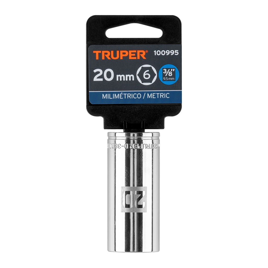 Cubo Truper 20mm x 3/8 D-3820-HM-L 6 puntas 100995