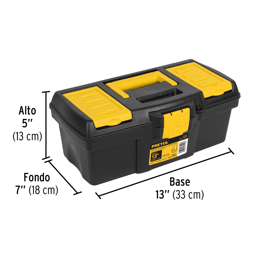 Caja Para Herramientas 13´ negro/amarillo 20602