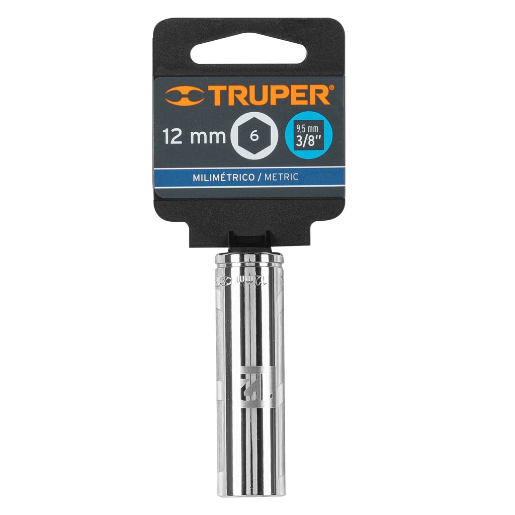 Cubo 12 mm x 3/8 largo truper 13772