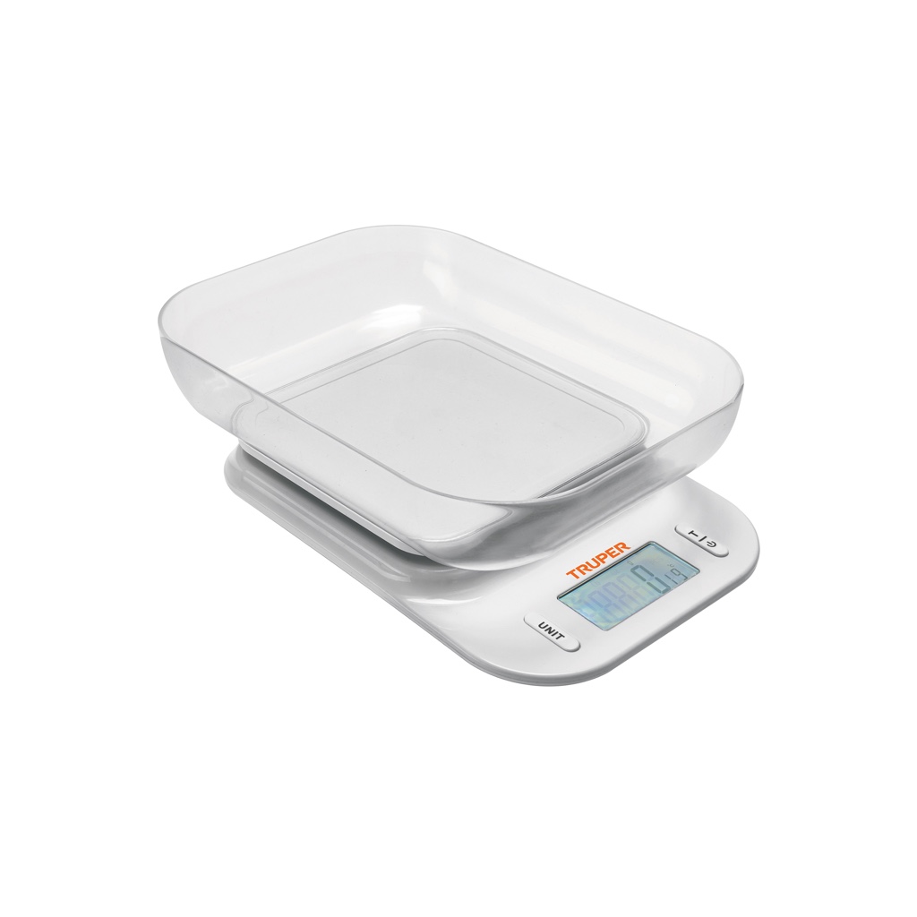 Balanza digital p/cocina c/tazón 5kg Truper 102421