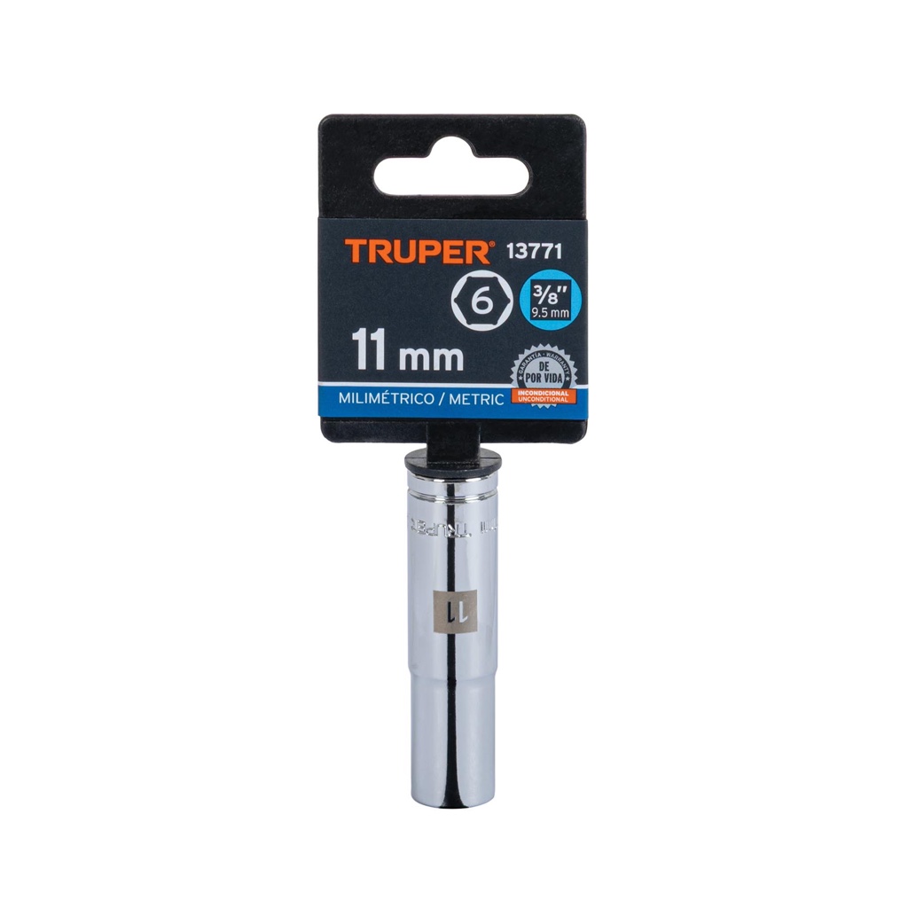 Cubo Truper 11mm  x 3/8 D-5010-HM 6 puntas 13771