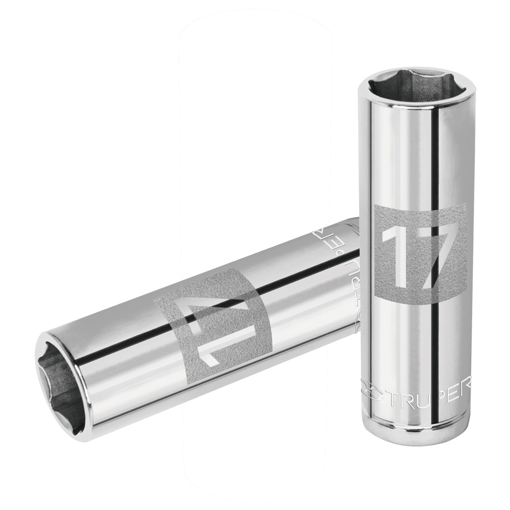 Cubo Truper 17mm x 1/2 D-5317-M C P LARG 6-puntas 13357