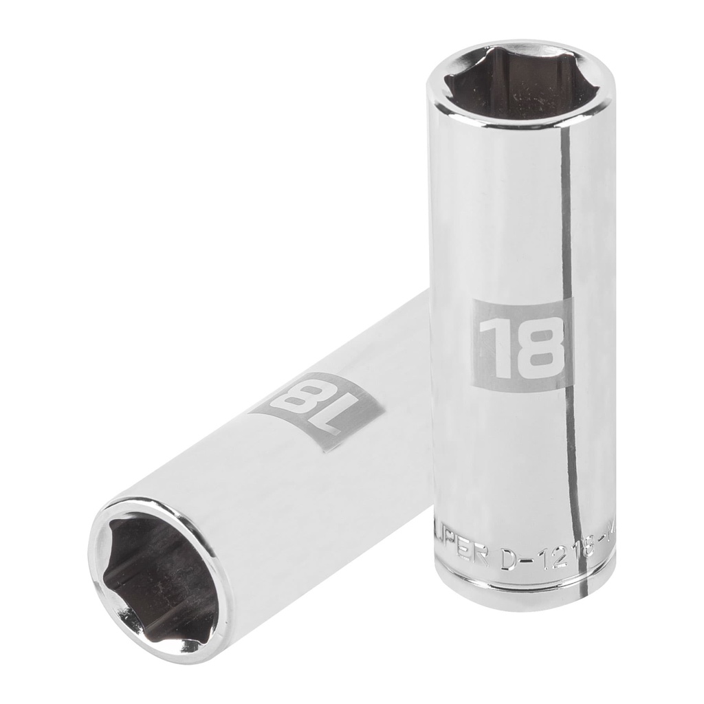 Cubo Truper 18mm x 1/2 D-5318-M C P LARG 6-puntas 13358