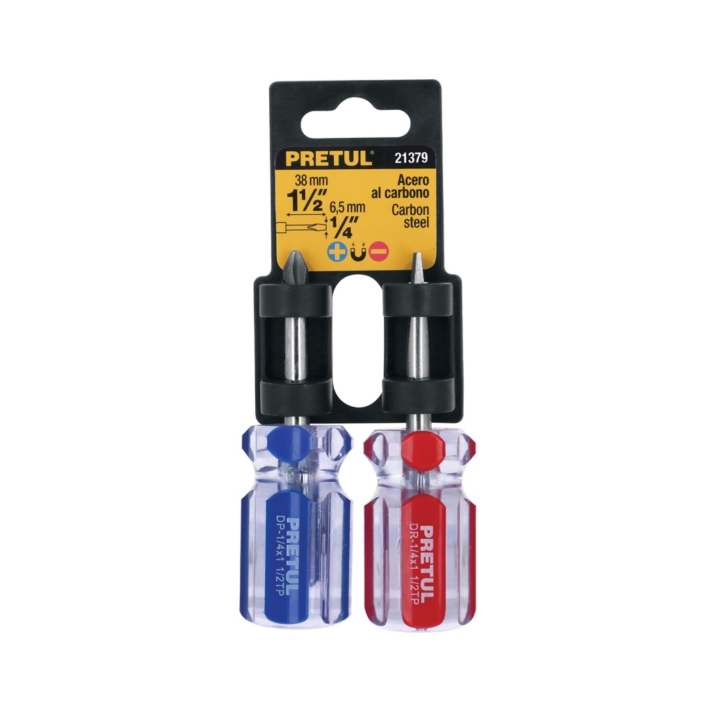 Desarmadores Pretul 2pcs JD-1/4x1-1/2 21379