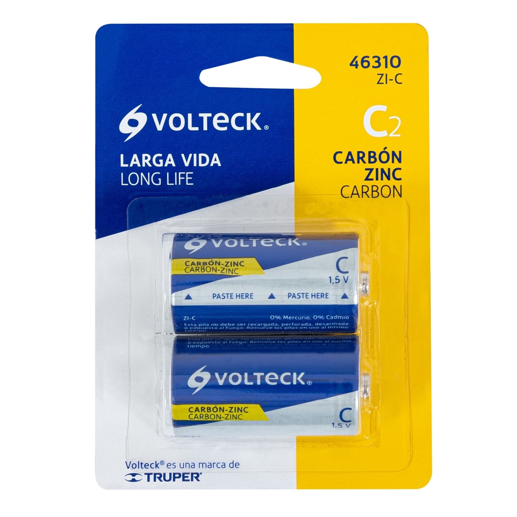 Bateria c voltech zinc zi-c 2pcs 46310