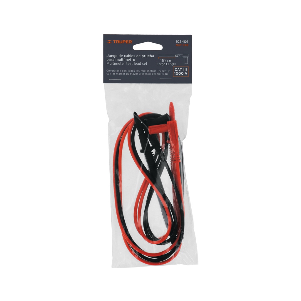 Cables para probador corriente TESTER MUT-CAB Truper 102406