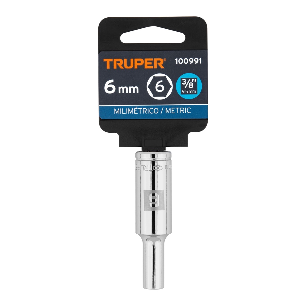 Cubo Truper 6mm x 3/8 D-3806-HM-L 6 puntas 100991