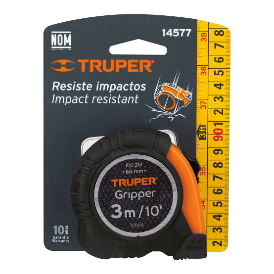 CINTA METRICA TRUPER 3MTS GRIPPER FH-3M 14577