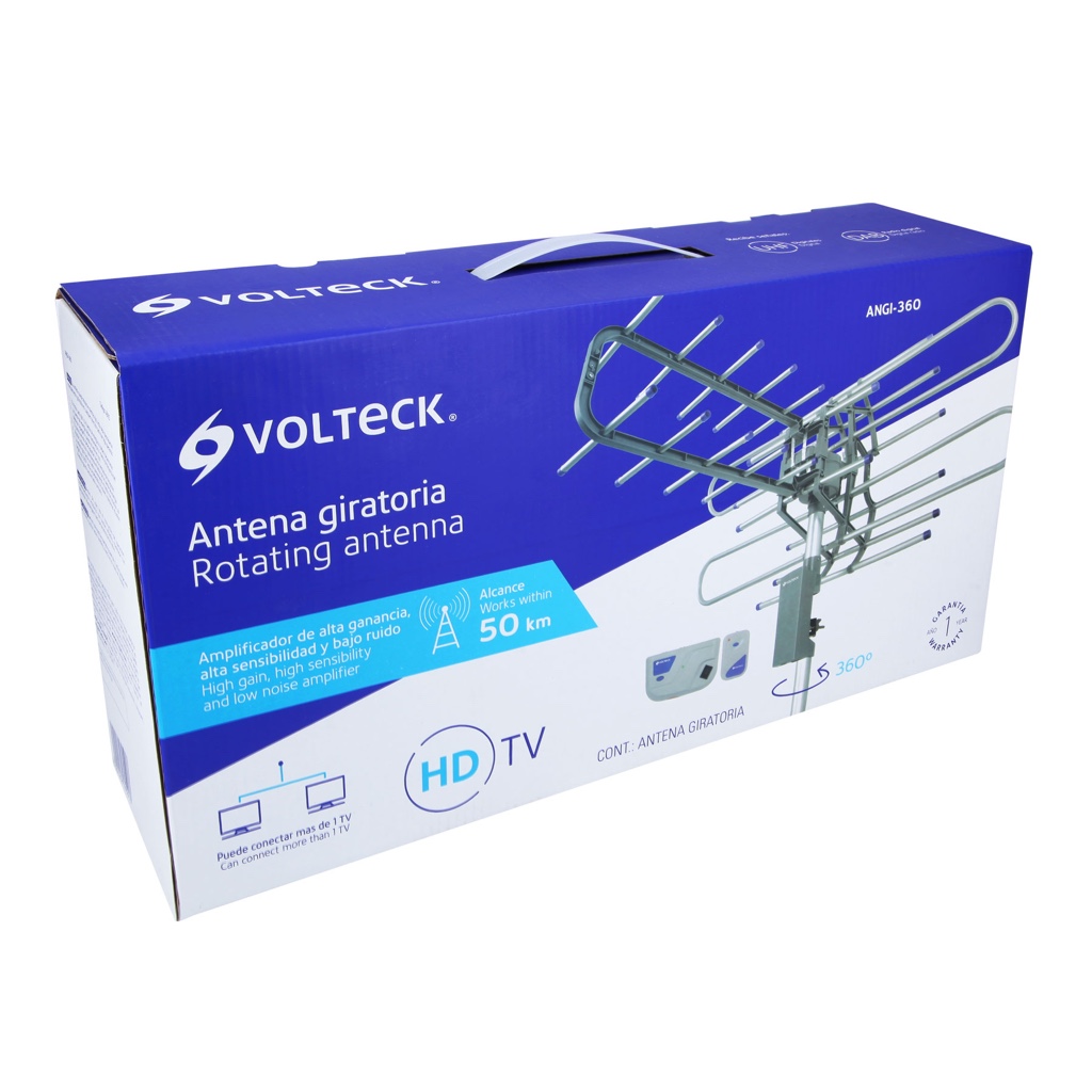 Antena P/TV Giratoria 360 Grados Volteck 48115