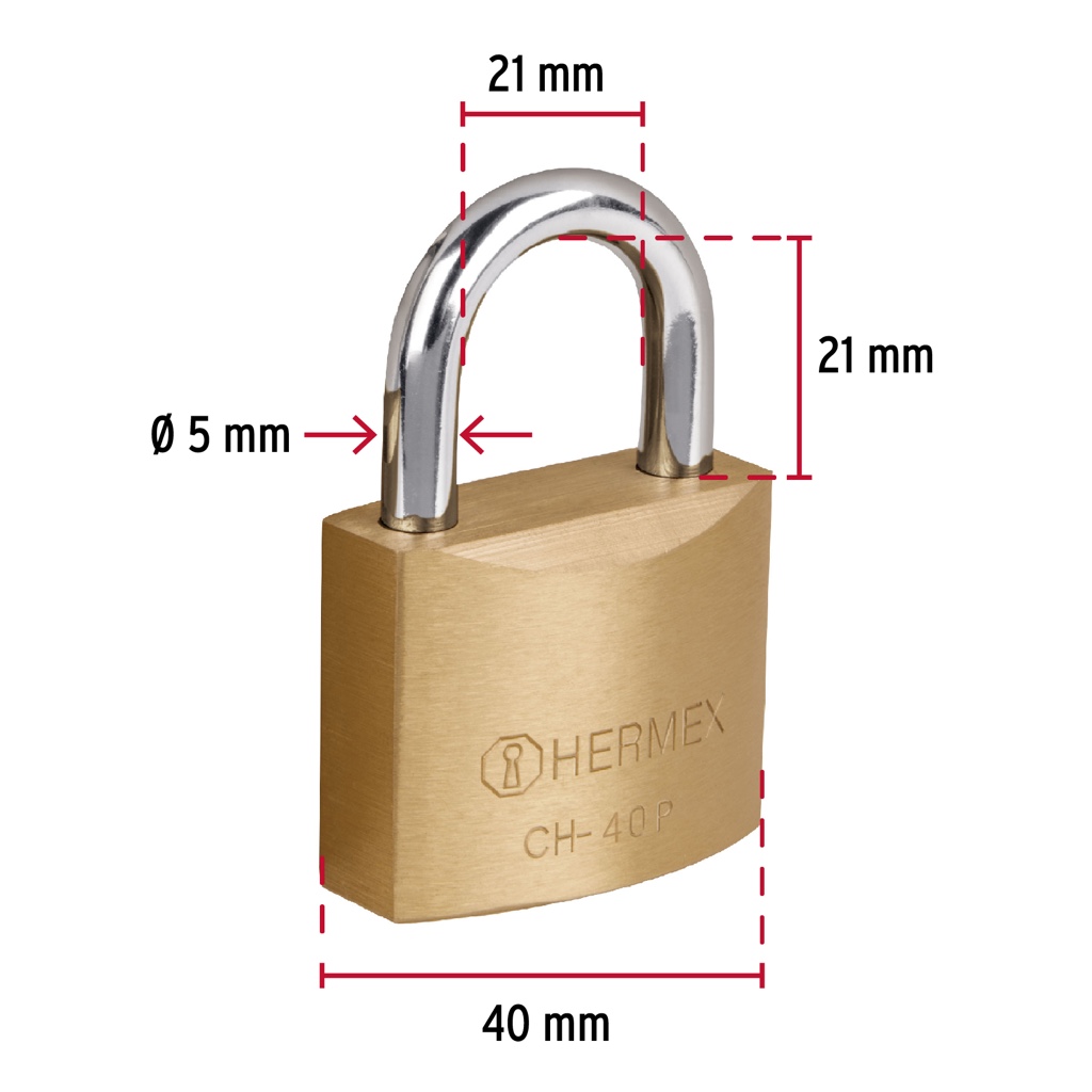 Candado Hermex Basic 40mm CAH-40 G 23518