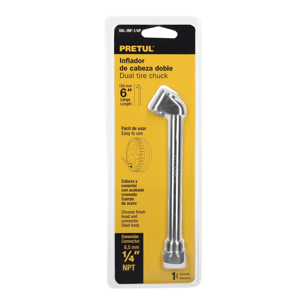 Inflador de Cabeza 1/4 Pretul VAL-INF-1/4 21694