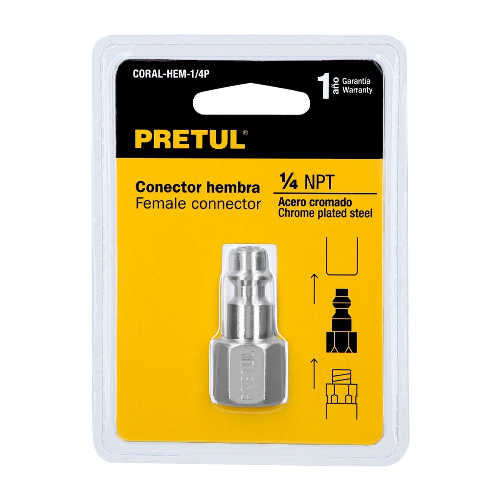 Conector rápido p/compresor hembra Pretul 27022