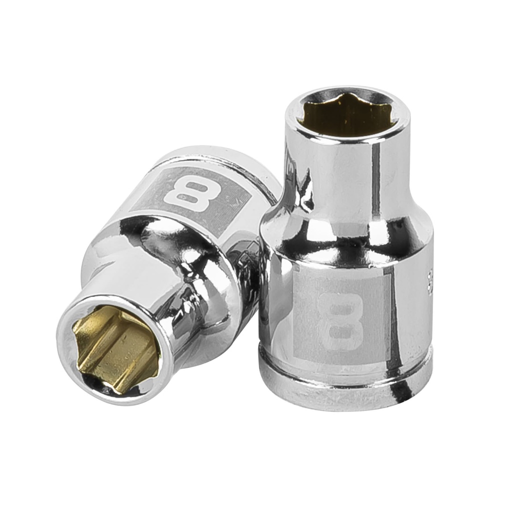 Cubo Truper 8mm x 3/8 D-5208-HM 6 puntas 13672