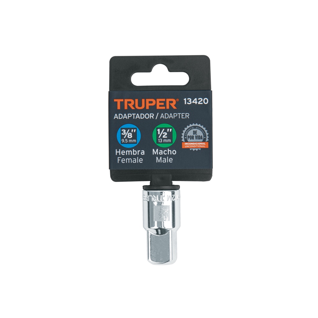 Adaptador cubo 3/8 a 1/2 Truper A-5253 13420