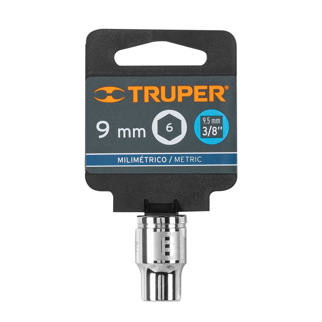 Cubo Truper 9mm x 3/8 corto 6-puntas 13673