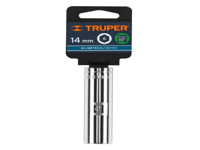 Cubo Truper 14mm x 1/2 D-5314-HM C P LARG 6-puntas 13354
